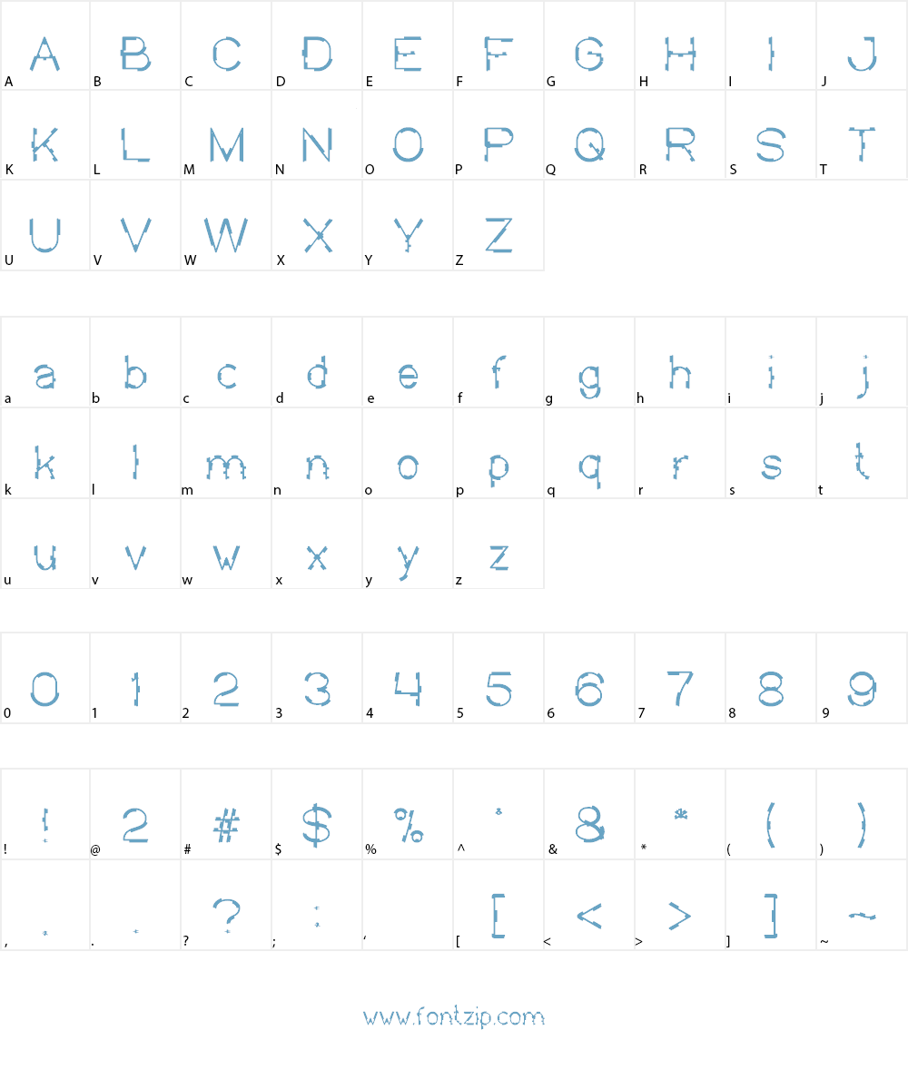 MICK JAGGED Font Character